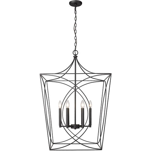 Tracy 6 Light 24 inch Matte Black Indoor Pendant Ceiling Light